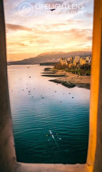 An image of Vancouver displayed on an Iphone